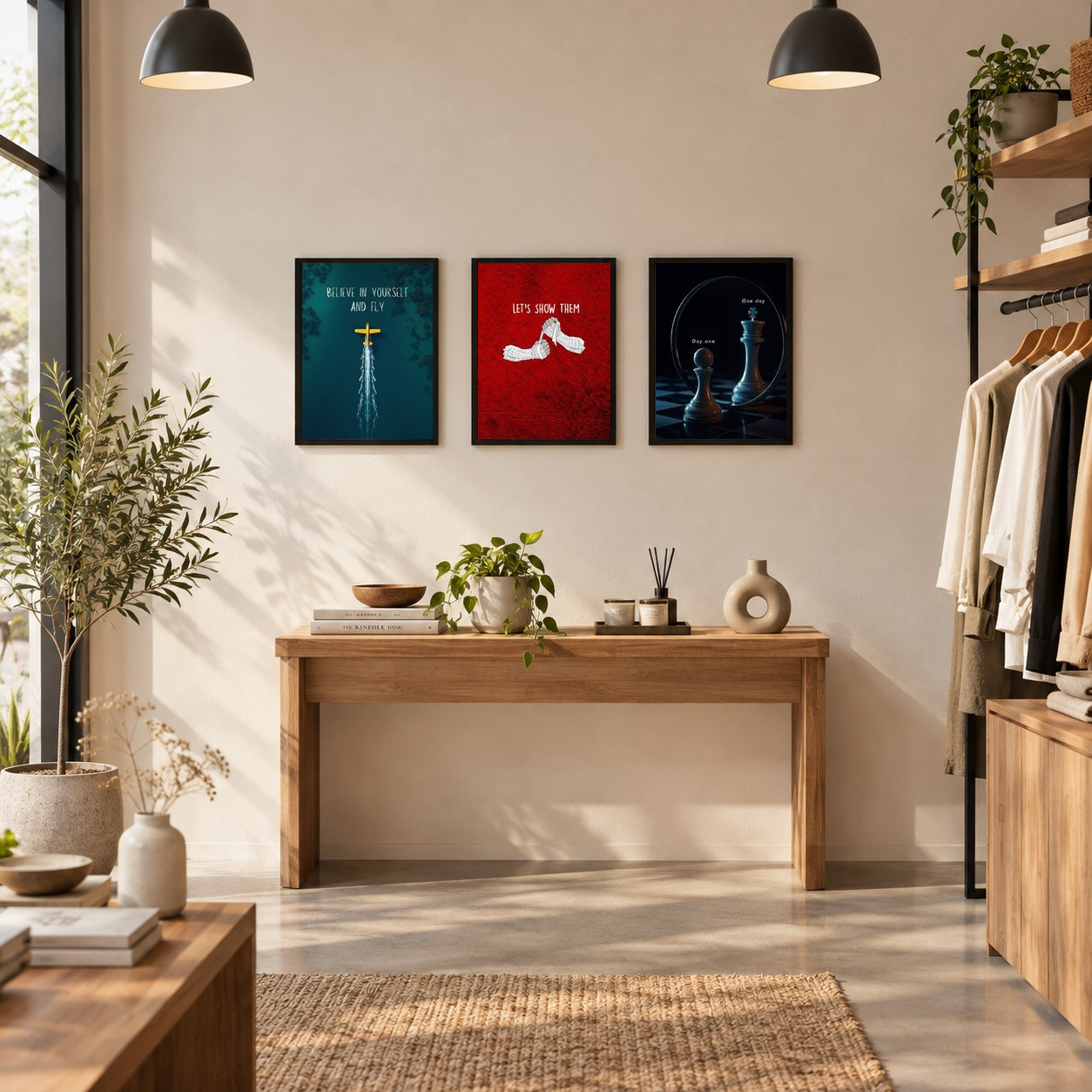 believe in yourself - Set of 3 Framed Prints view 2
