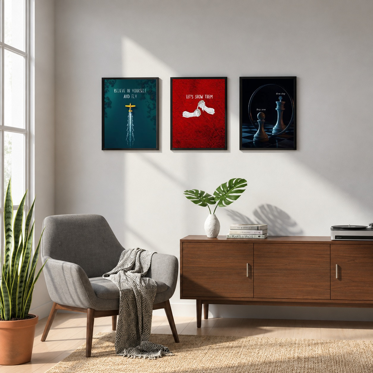 believe in yourself - Set of 3 Framed Prints view 3