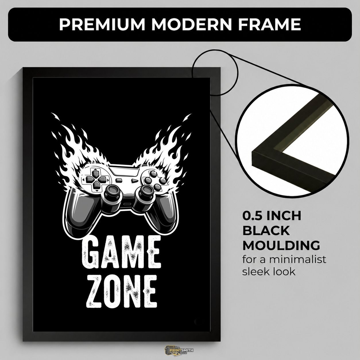Game Zone T-Shirt — Framed Print view 4