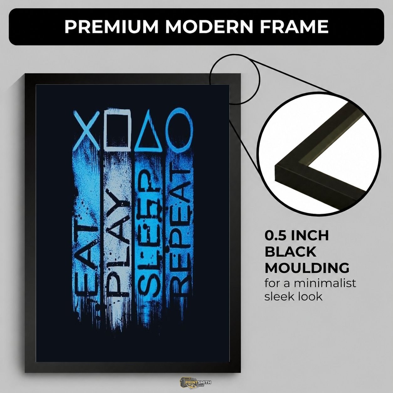 Gaming Life Cycle Frame — Framed Print view 3