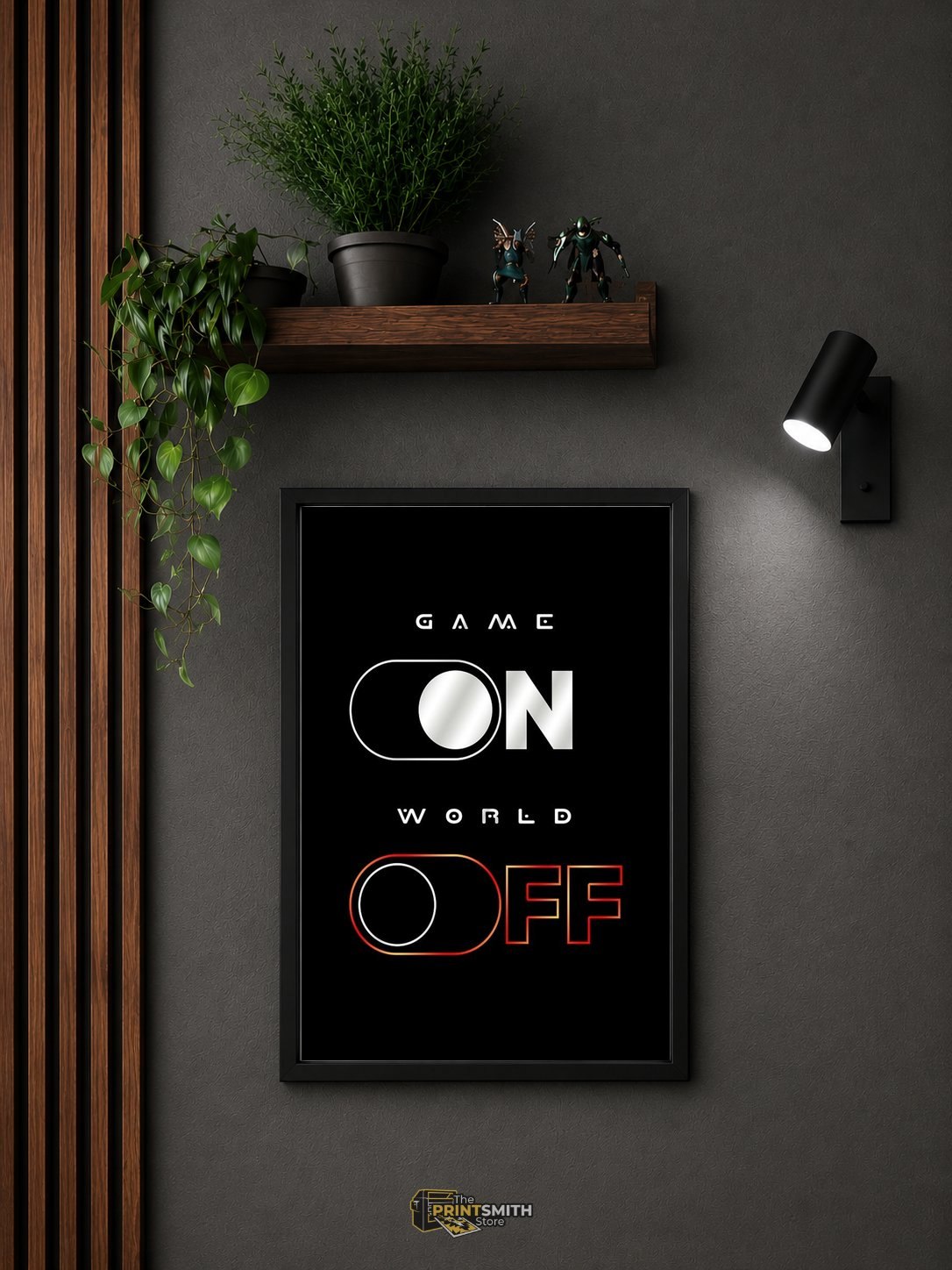 Game On World Off Frame — Framed Print view 4