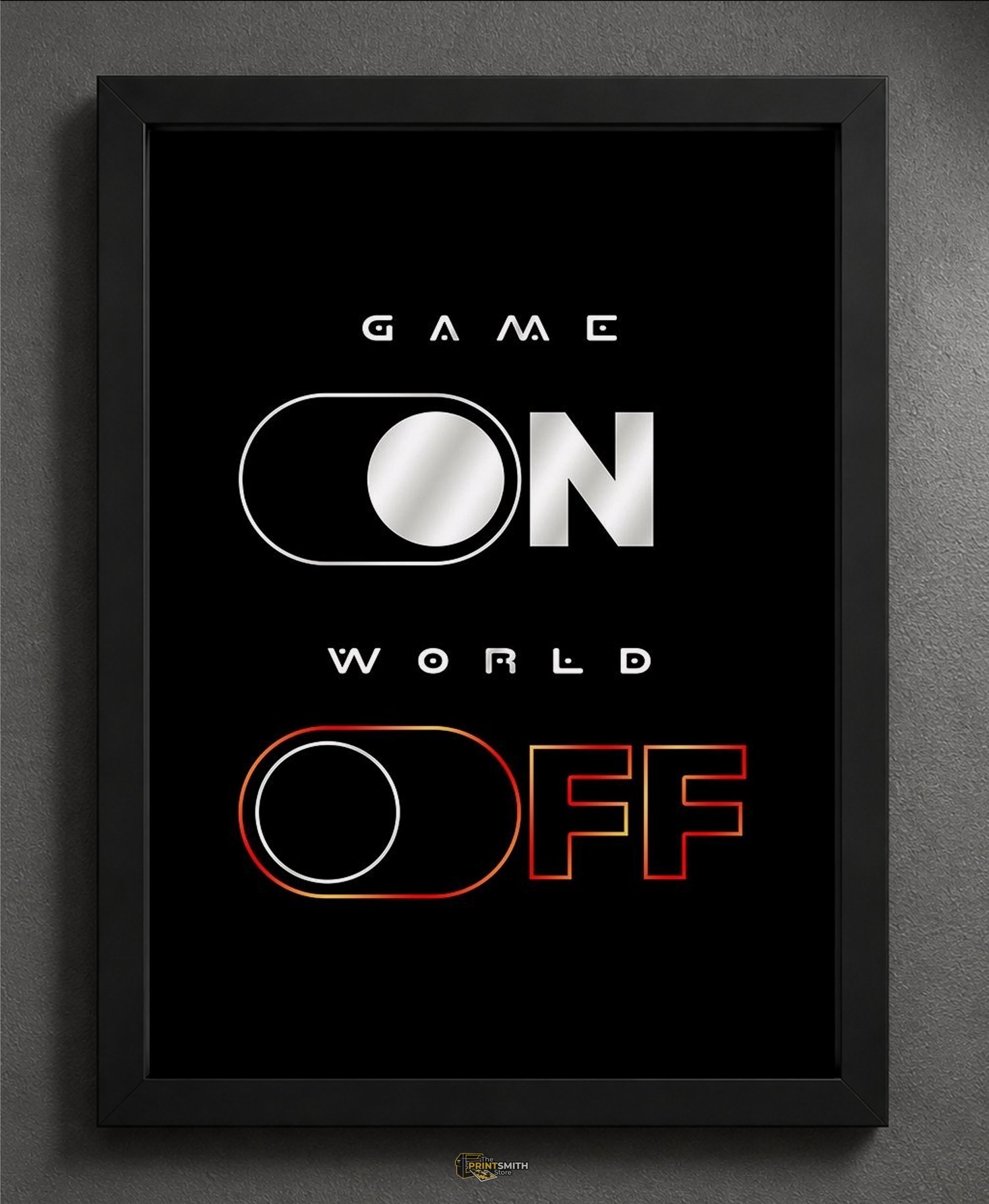 Game On World Off Frame — Framed Print view 5