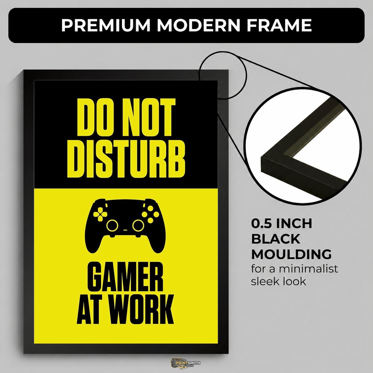 Do Not Disturb Gamer At Work Frame — Framed Print view 3