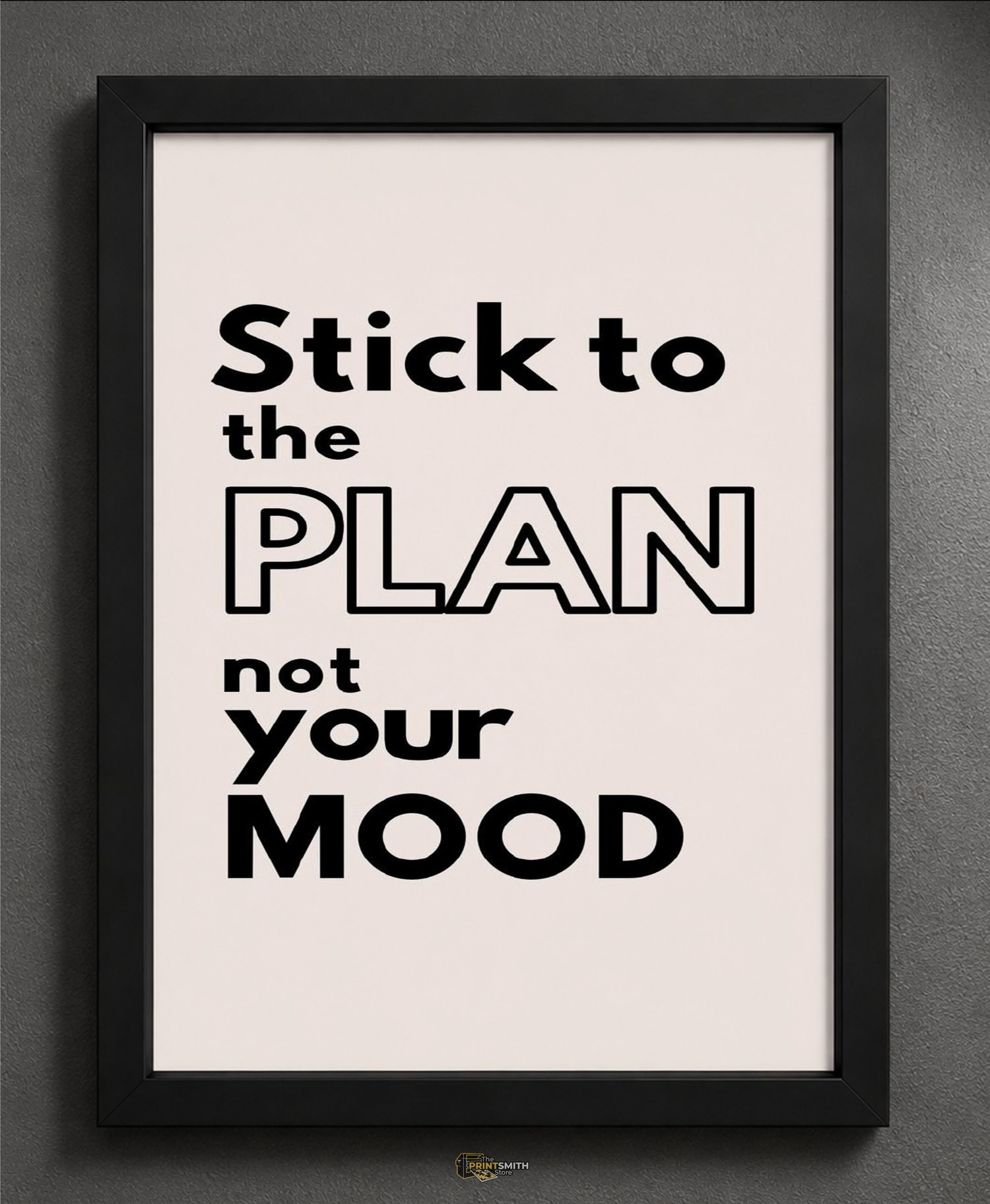 Stick to the Plan T-Shirt — Framed Print view 2