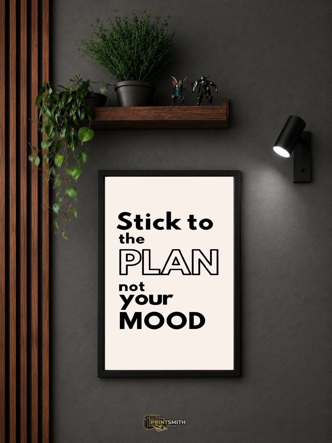 Stick to the Plan T-Shirt — Framed Print view 3
