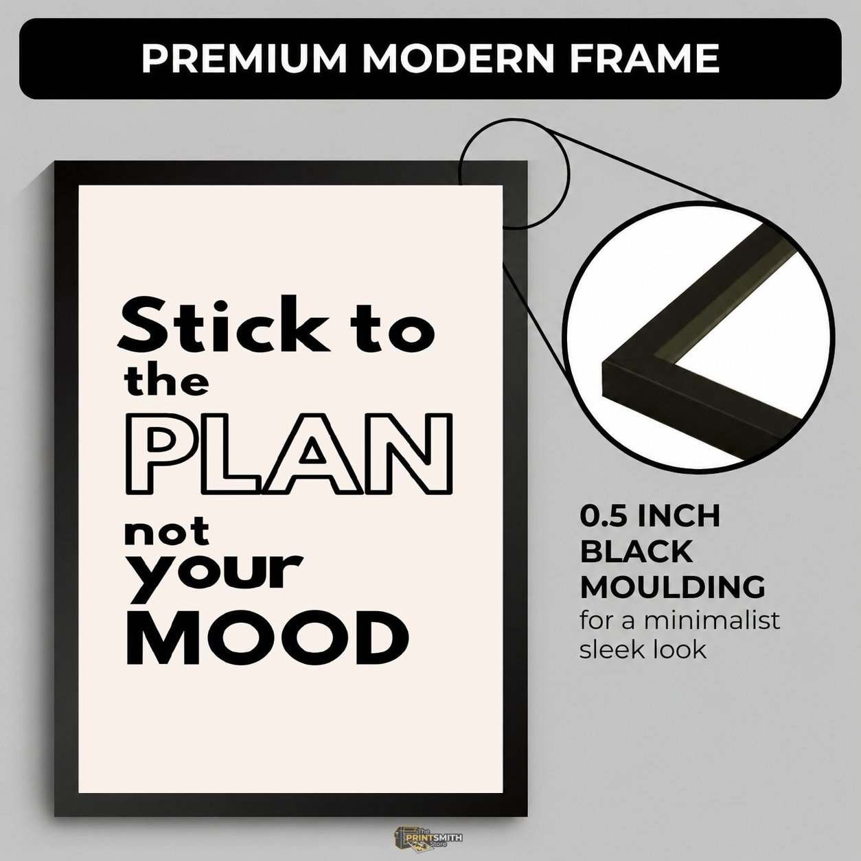 Stick to the Plan T-Shirt — Framed Print view 5