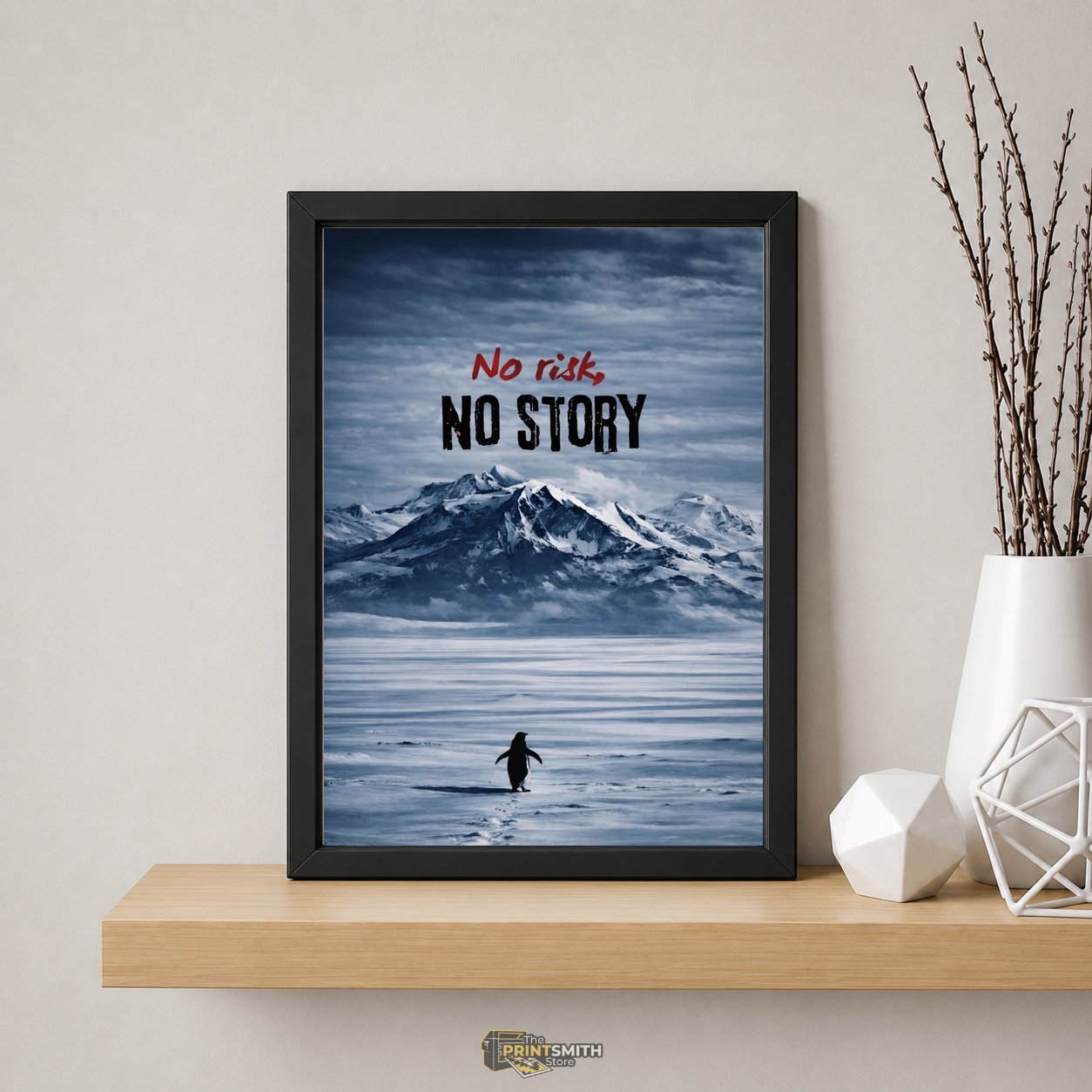 No Risk No Story Frame — Framed Print view 4