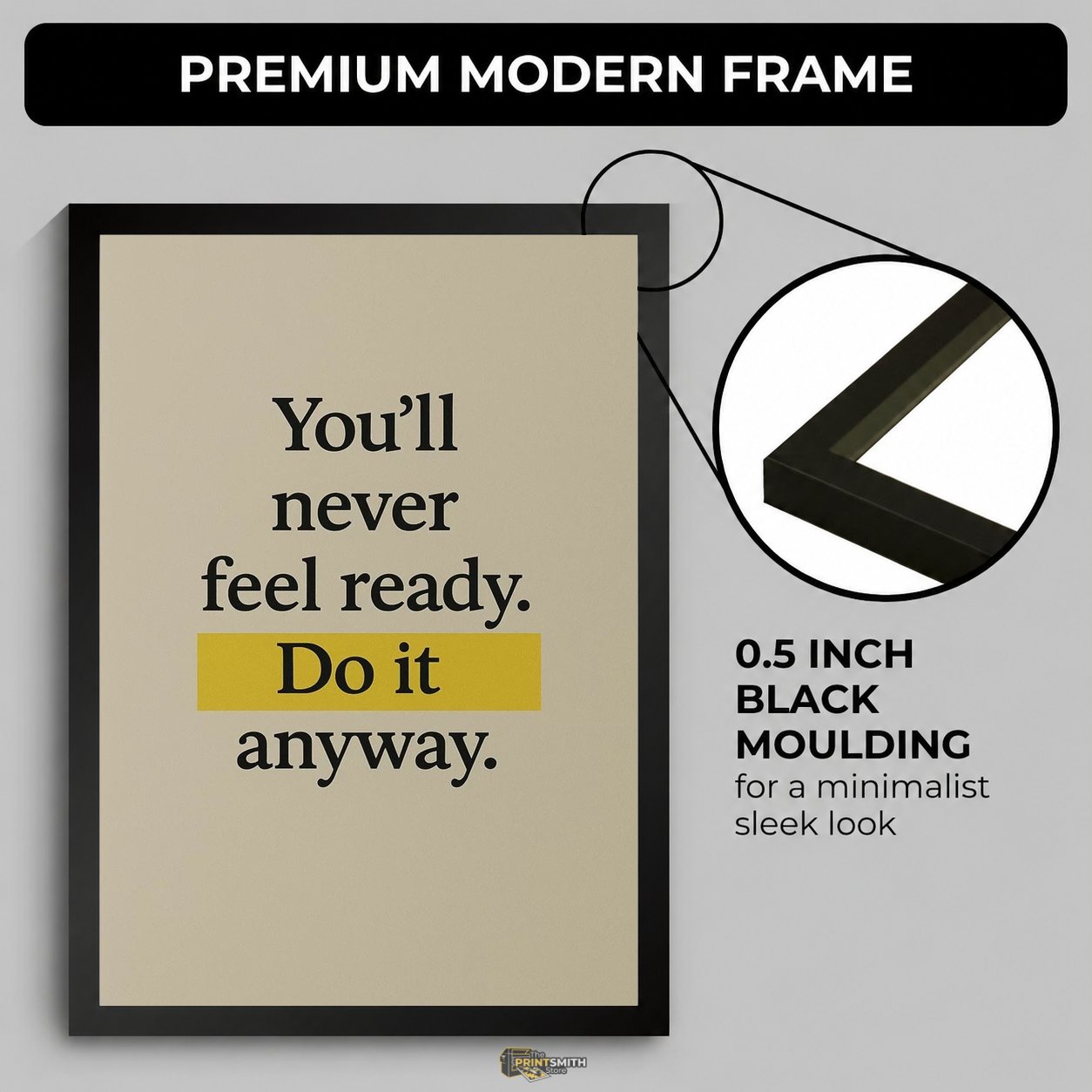 Inspirational Quote Frame — Framed Print view 3