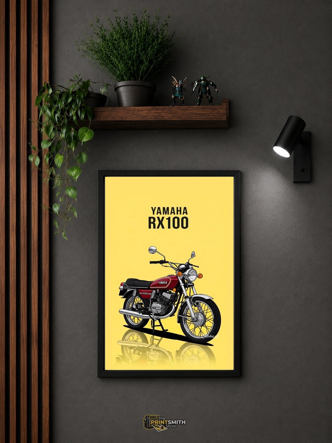 Vintage Yamaha Rx100 Bike Art — Framed Print