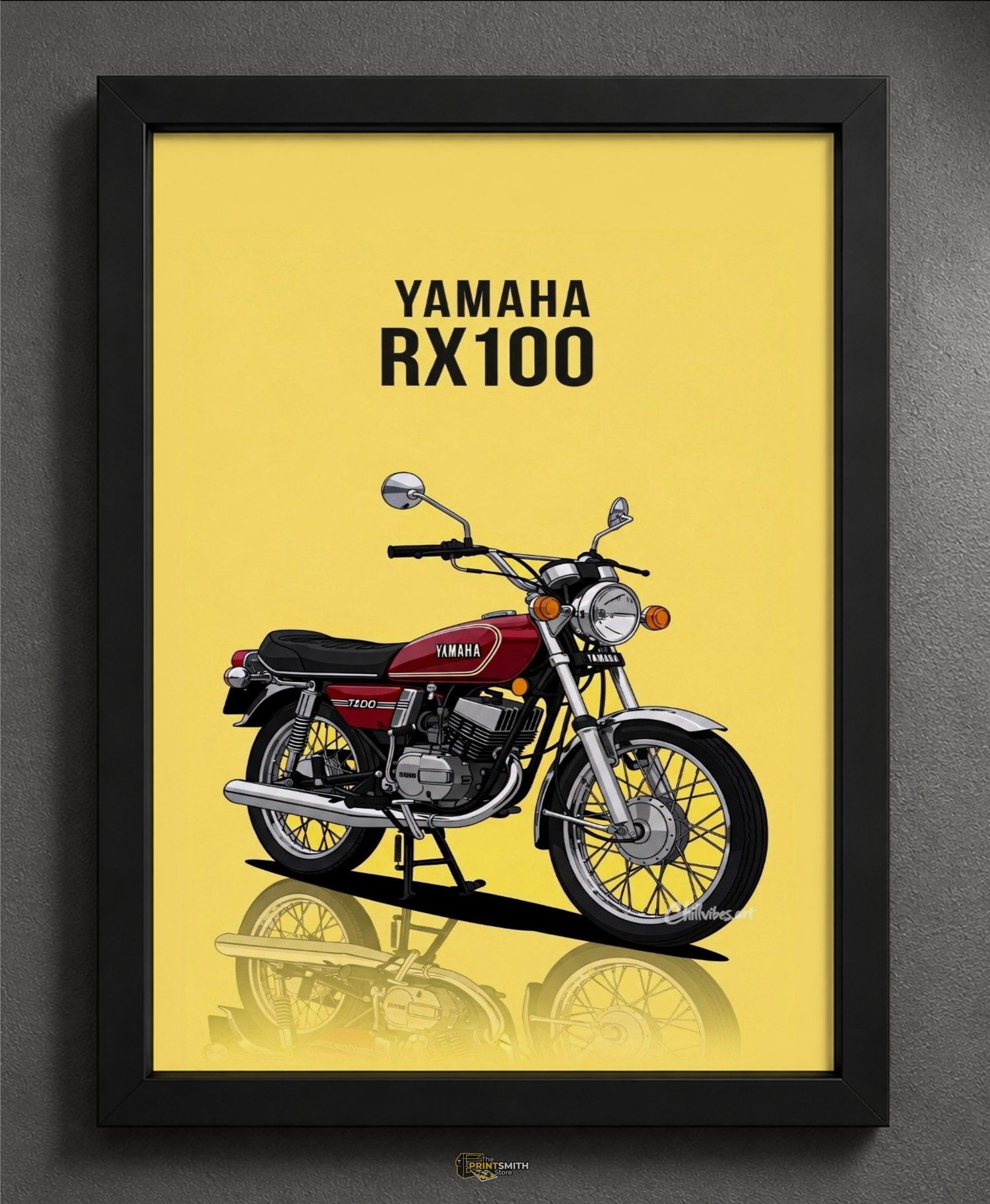 Vintage Yamaha Rx100 Bike Art — Framed Print view 5