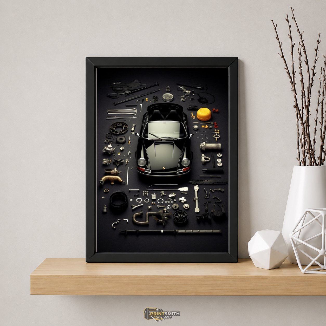Porsche Parts Puzzle Frame — Framed Print view 5
