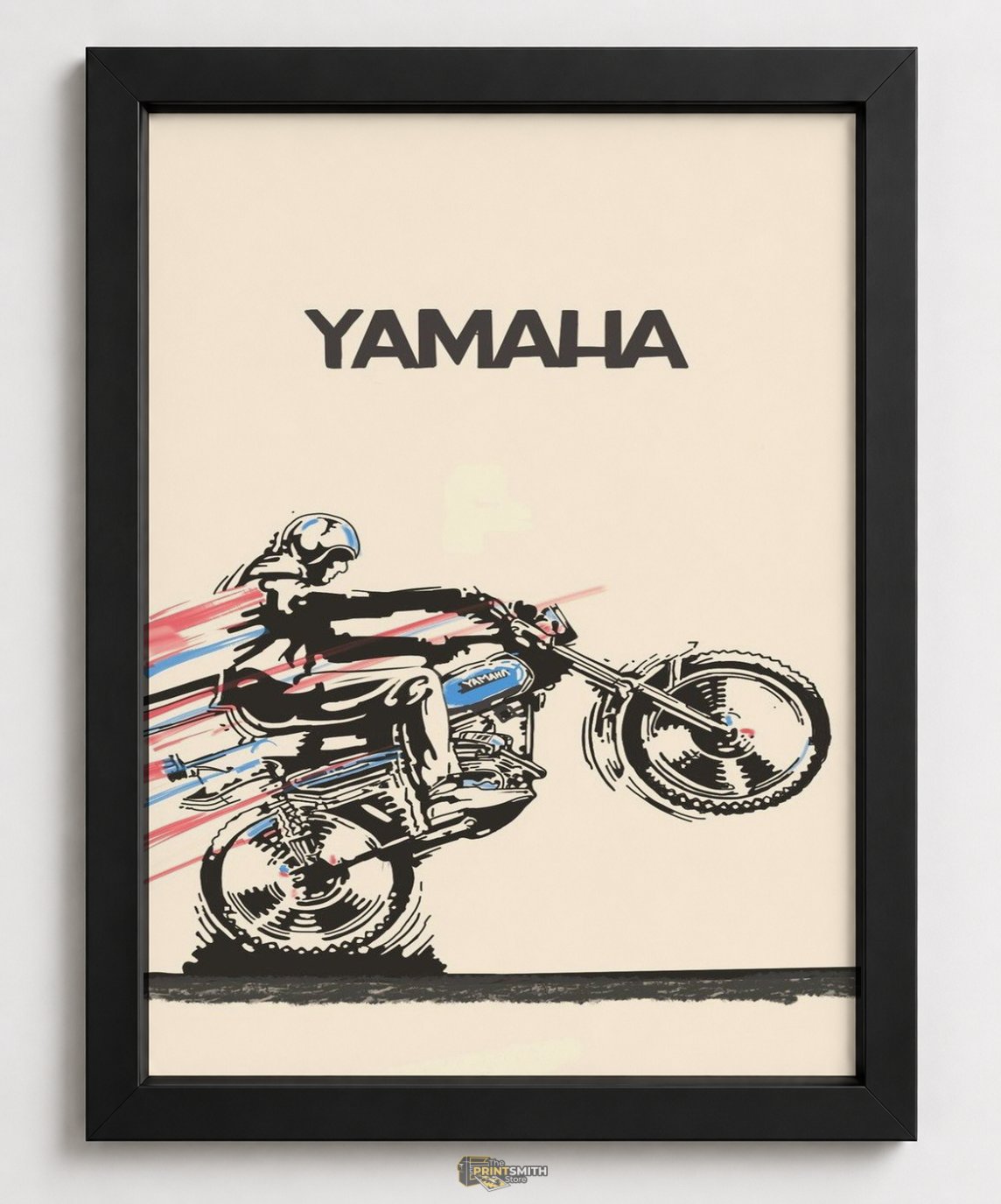 Riding Free Yamaha Bike Frame — Framed Print view 1