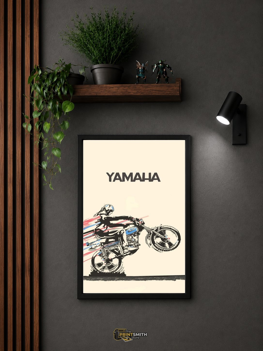 Riding Free Yamaha Bike Frame — Framed Print