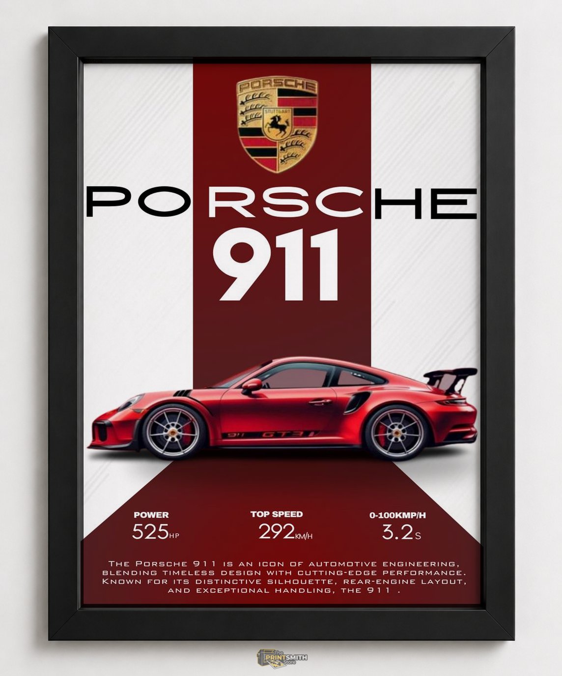 Porsche 911 Sports Car — Framed Print view 1