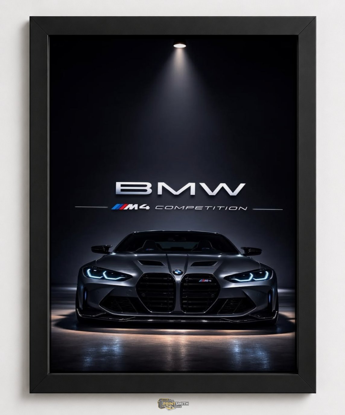 BMW M4 Competition Car Poster — Framed Print view 1