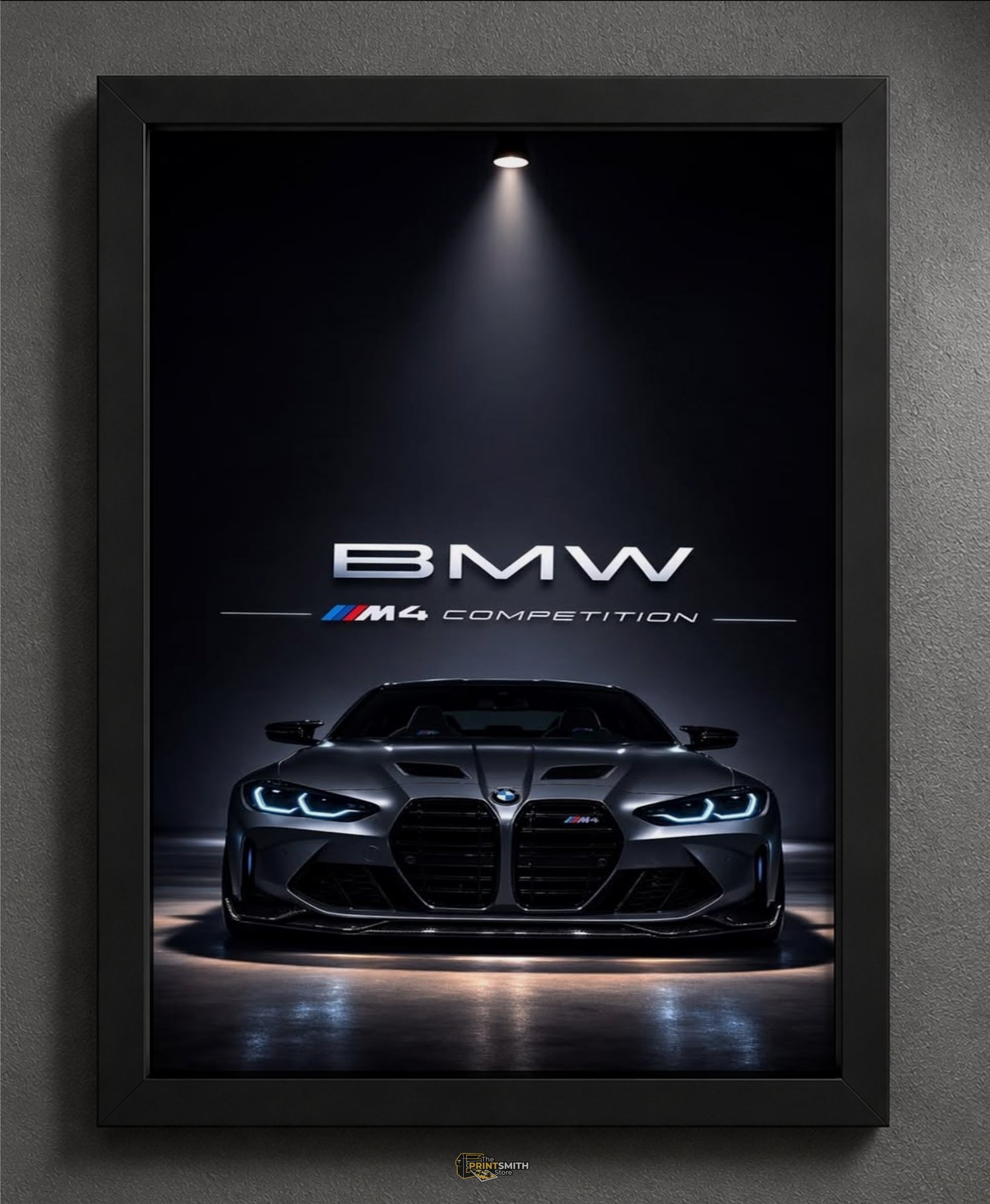 BMW M4 Competition Car Poster — Framed Print view 2