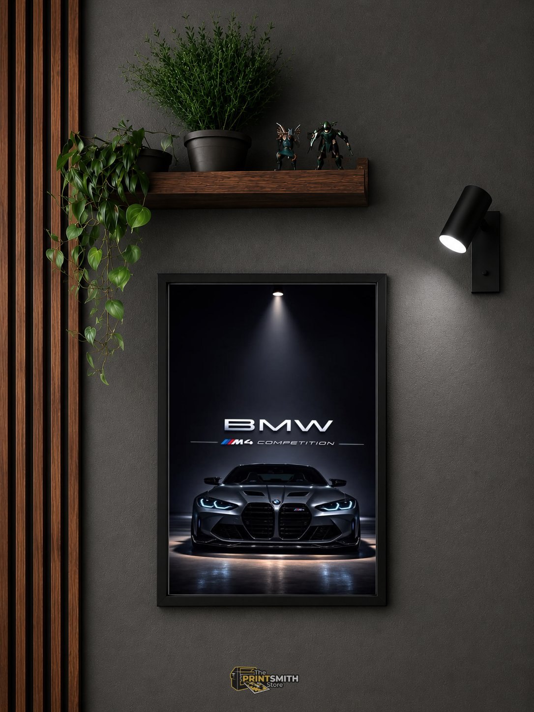 BMW M4 Competition Car Poster — Framed Print