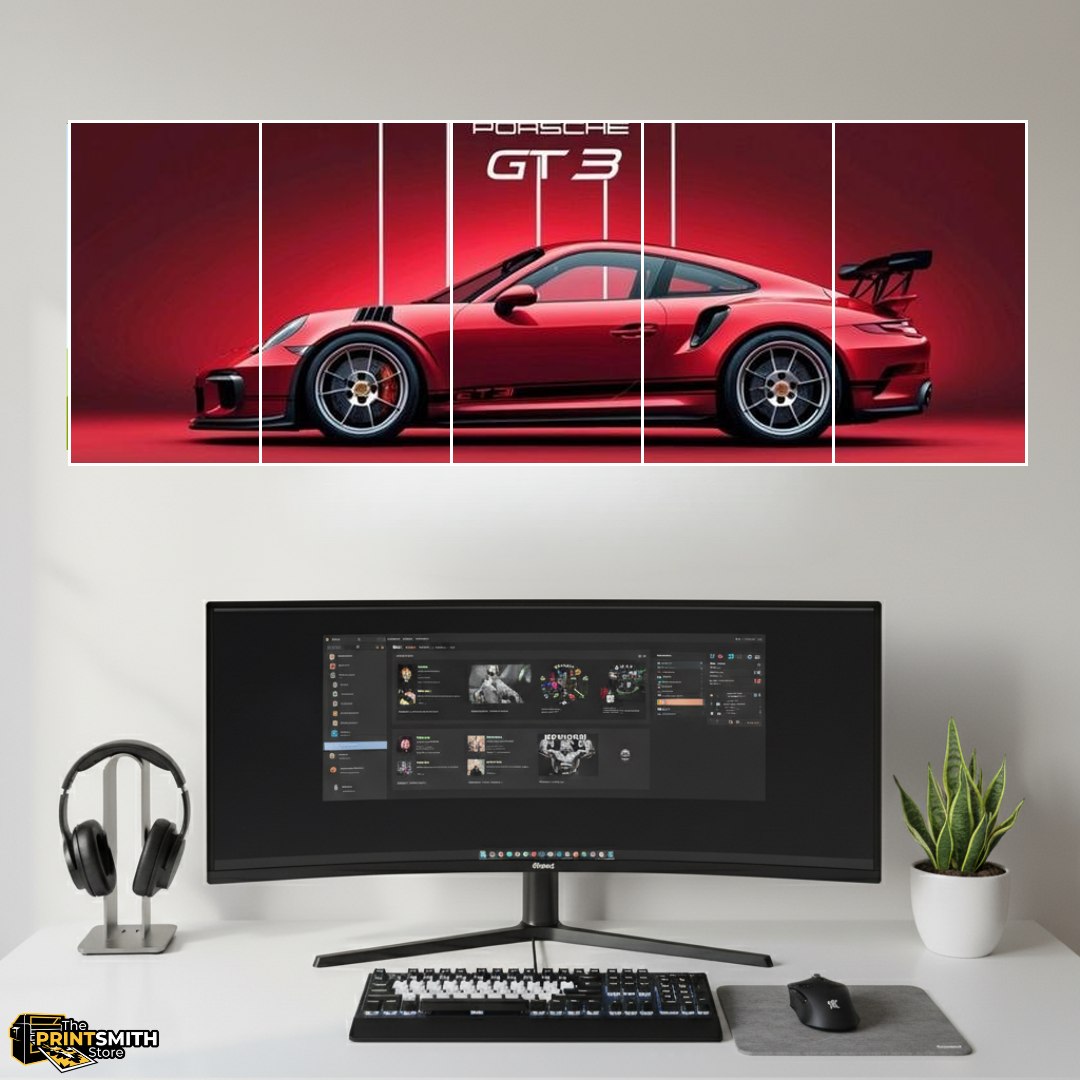 Red Porsche GT3 Racing