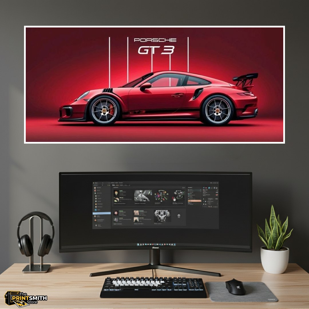 Red Porsche GT3 Racing view 6