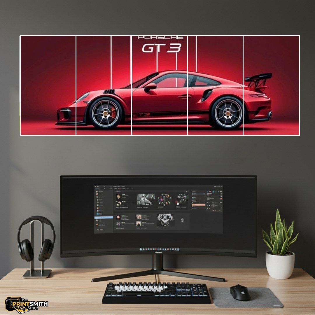 Red Porsche GT3 Racing view 7