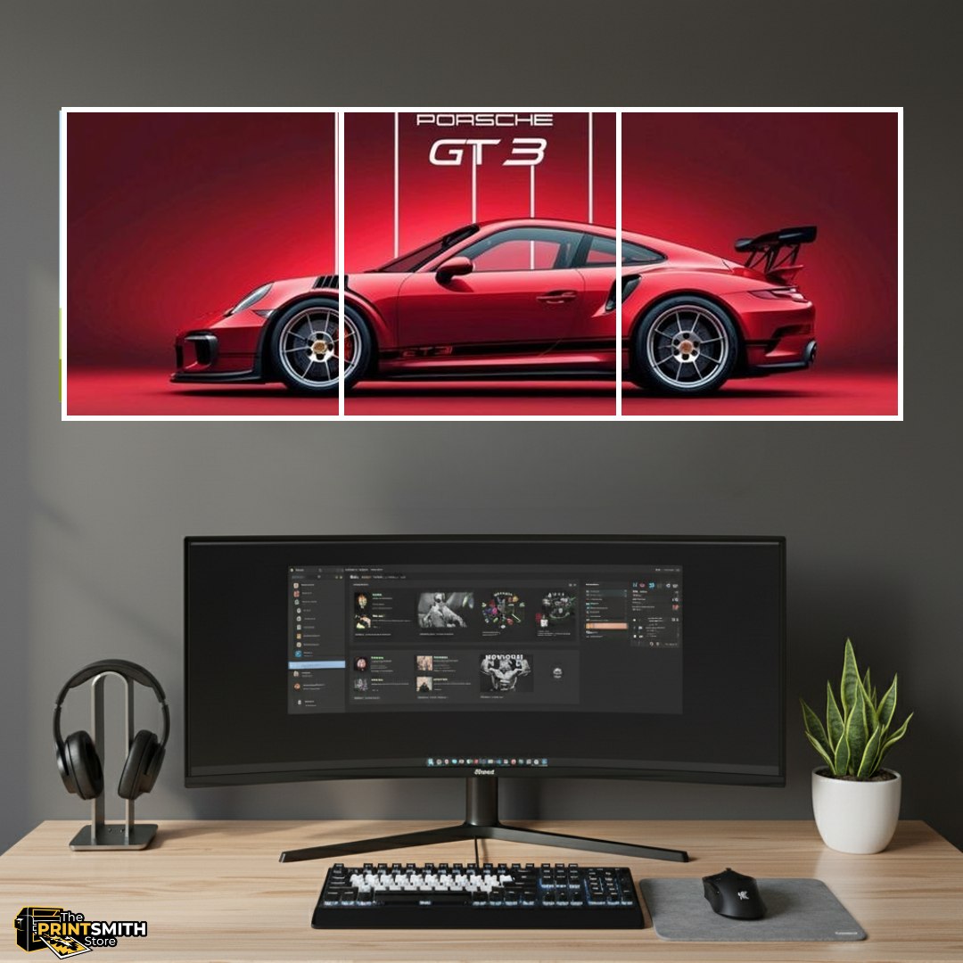 Red Porsche GT3 Racing view 8