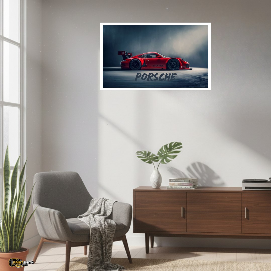 Porsche Gt3 Racing Red view 3