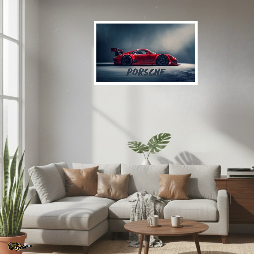 Porsche Gt3 Racing Red view 4