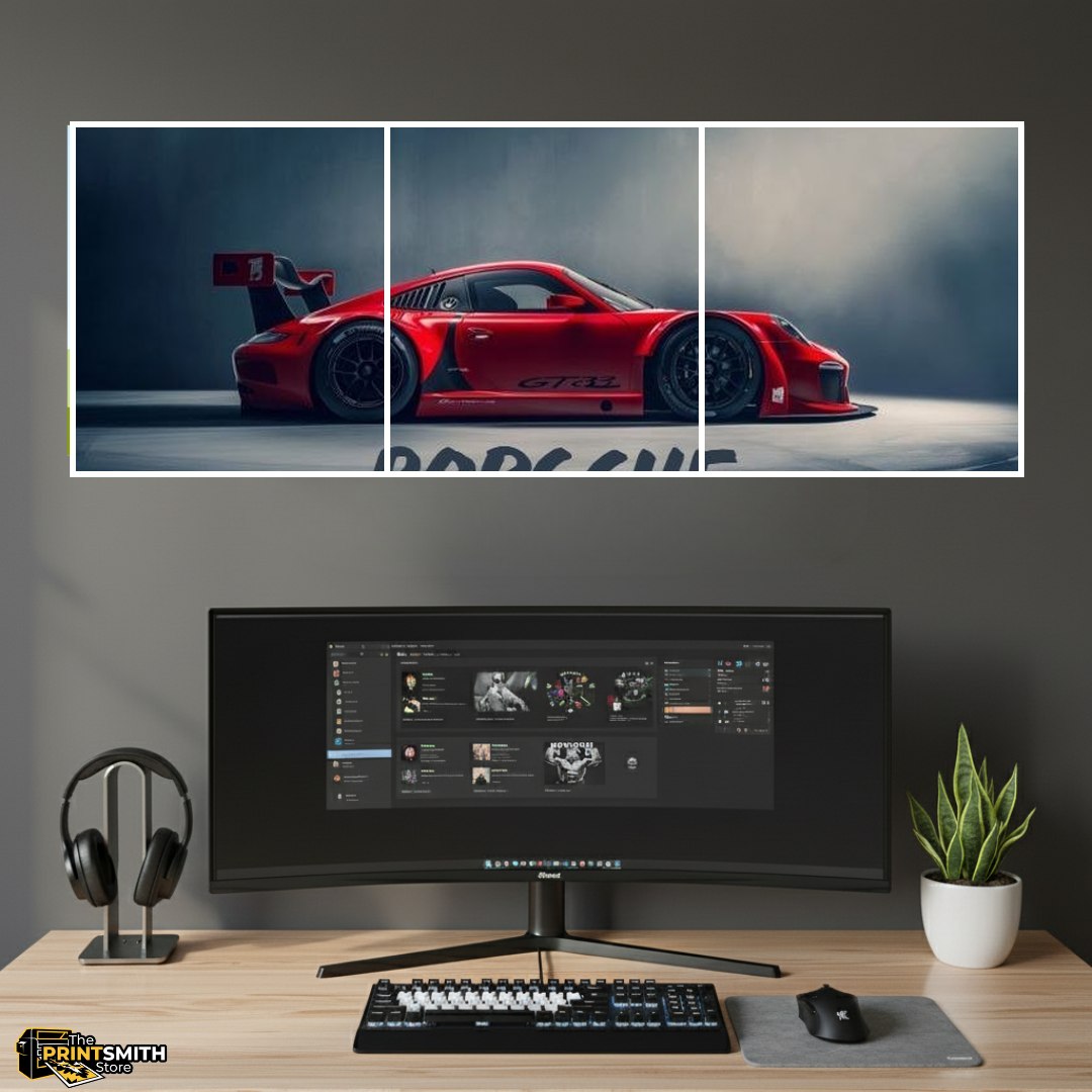 Porsche Gt3 Racing Red view 5