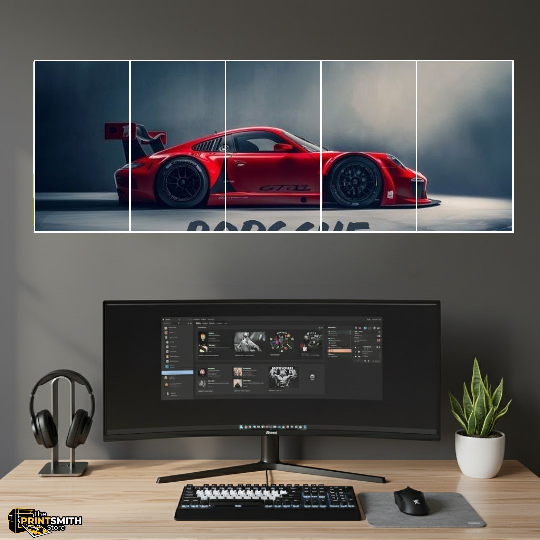 Porsche Gt3 Racing Red view 6