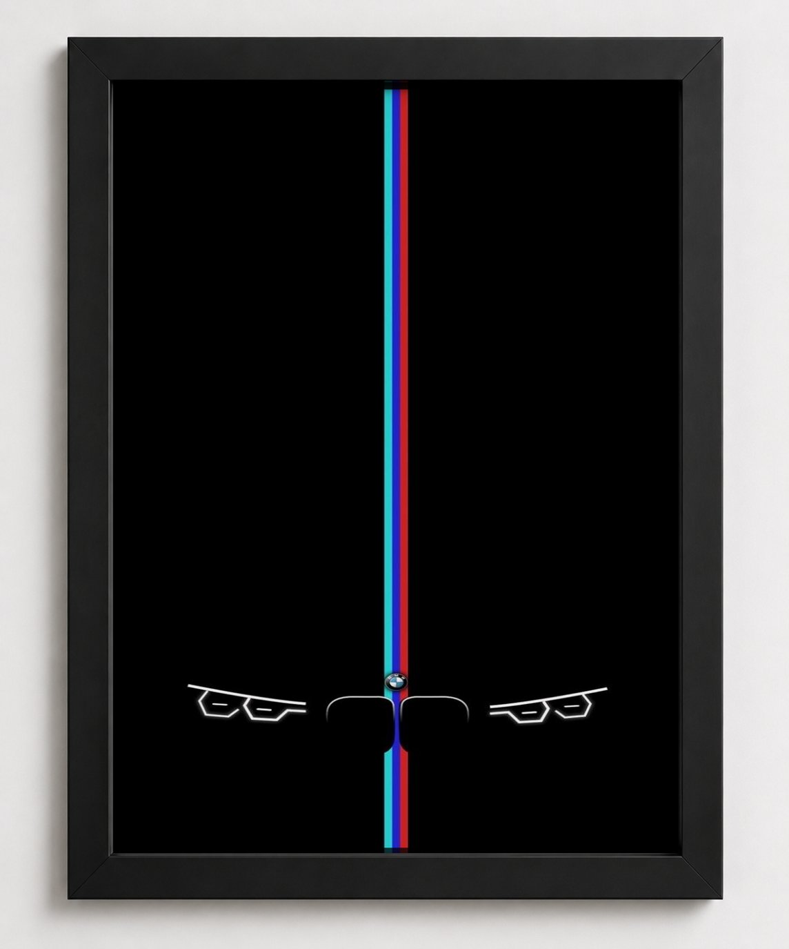 BMW Car Headlights Frame — Framed Print view 2