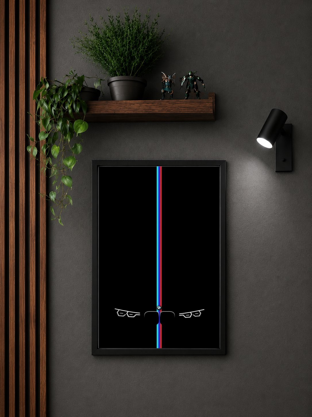 BMW Car Headlights Frame — Framed Print