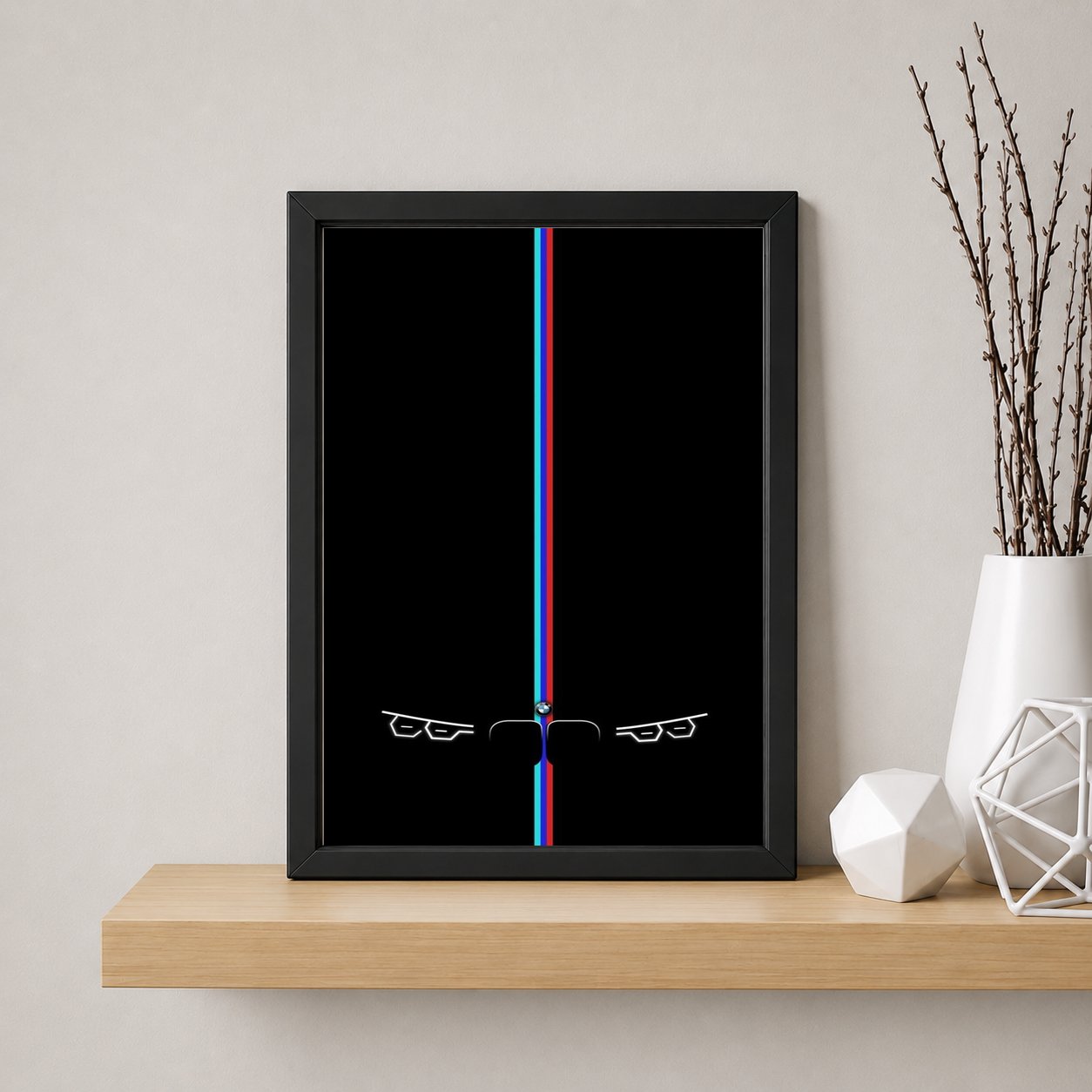 BMW Car Headlights Frame — Framed Print view 5