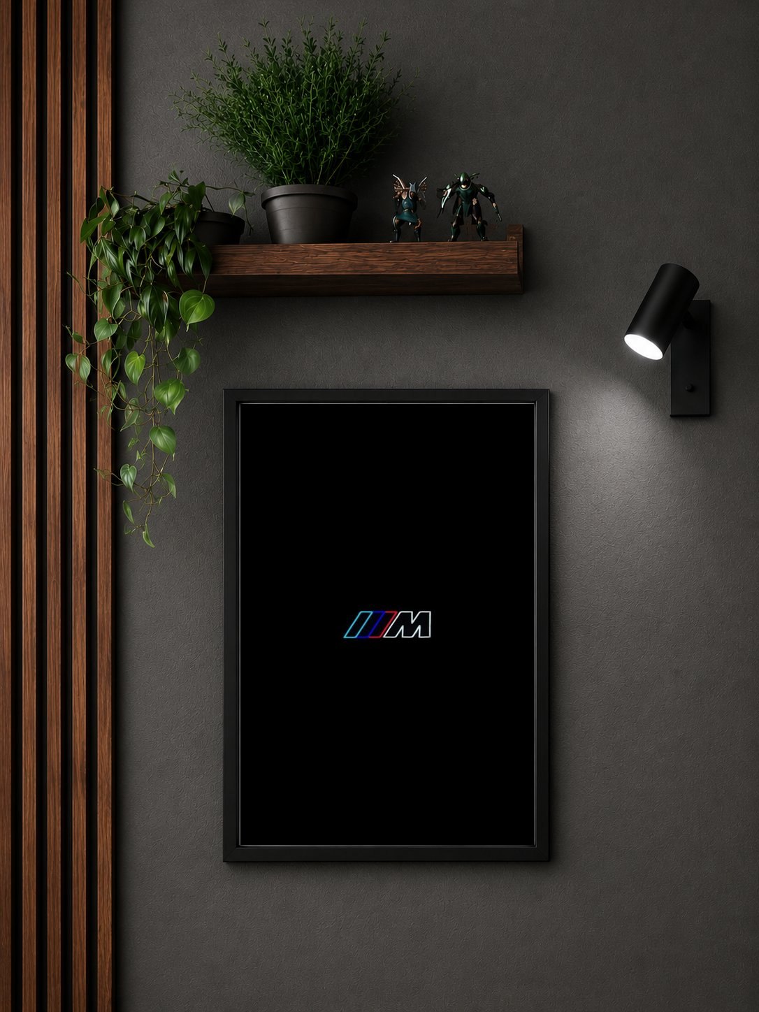 M Power Emblem T-Shirt — Framed Print view 2