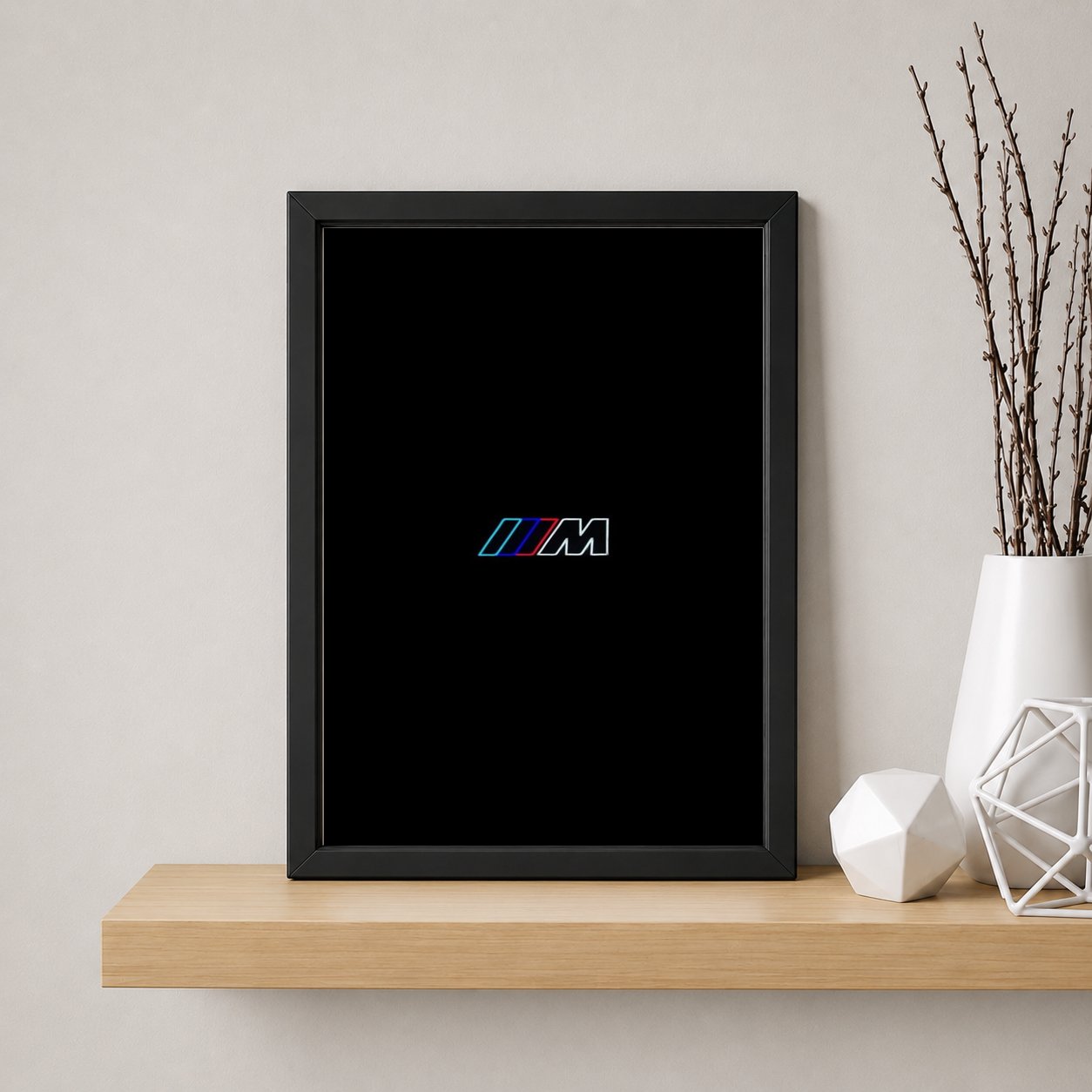 M Power Emblem T-Shirt — Framed Print