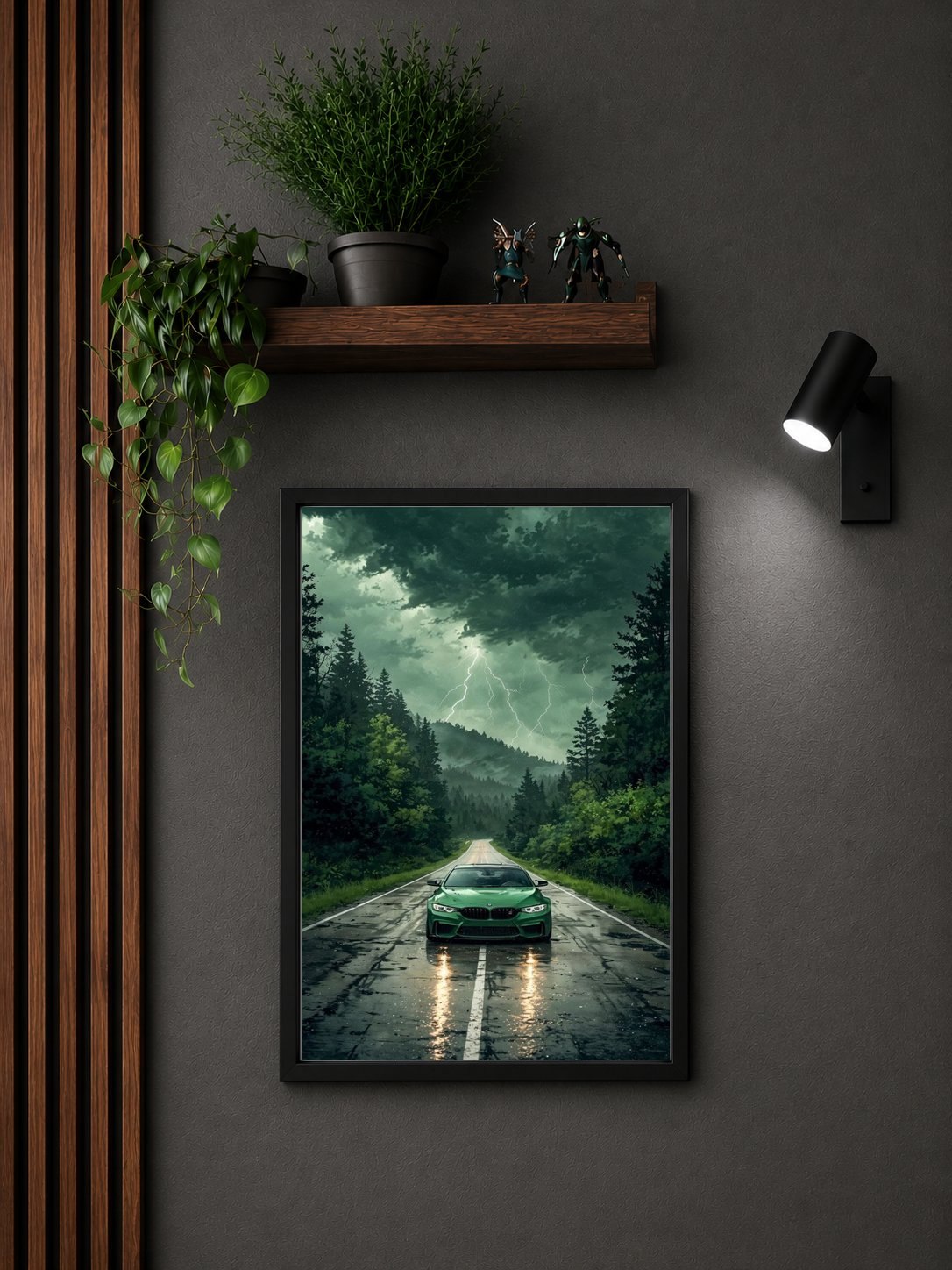 racing through the storm T-Shirt — Framed Print view 5