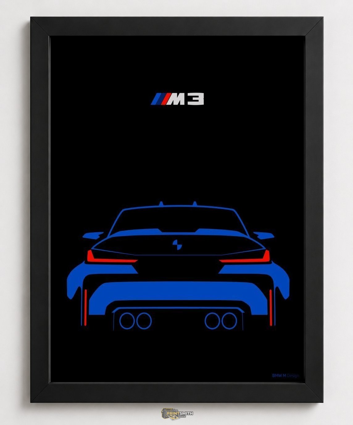 BMW M3 Car Design Poster — Framed Print view 1