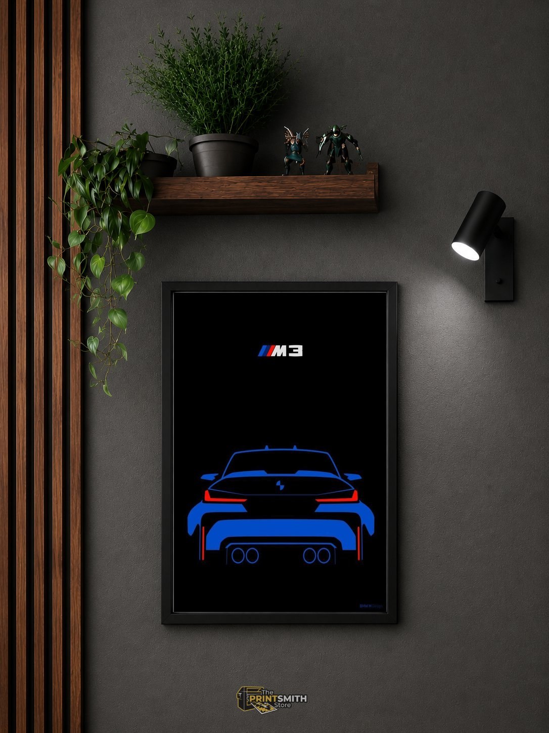 BMW M3 Car Design Poster — Framed Print