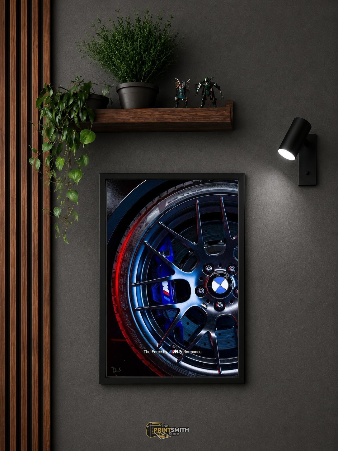 BMW M Performance Wheel Closeup - The Force — Framed Print