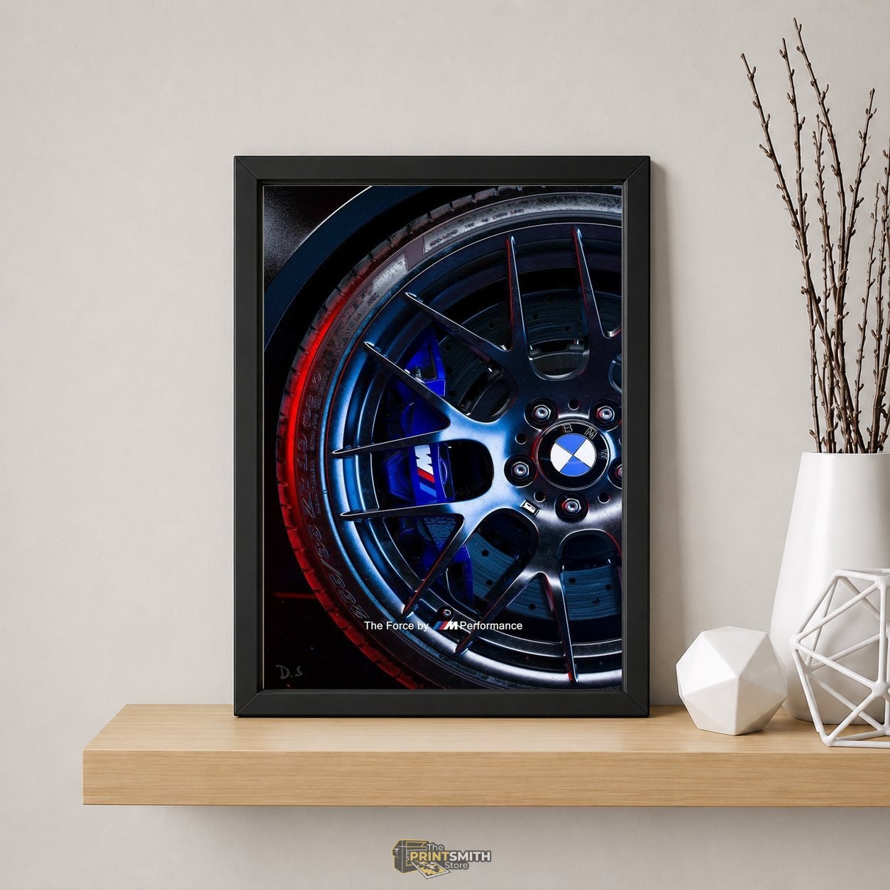BMW M Performance Wheel Closeup - The Force — Framed Print view 5