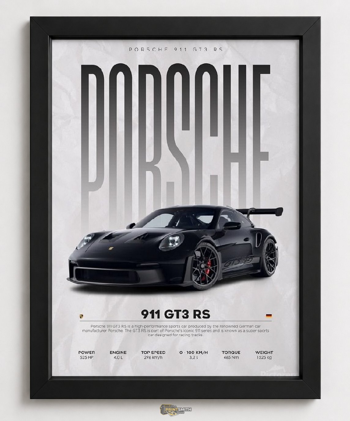 Porsche 911 GT3 RS Poster — Framed Print view 1