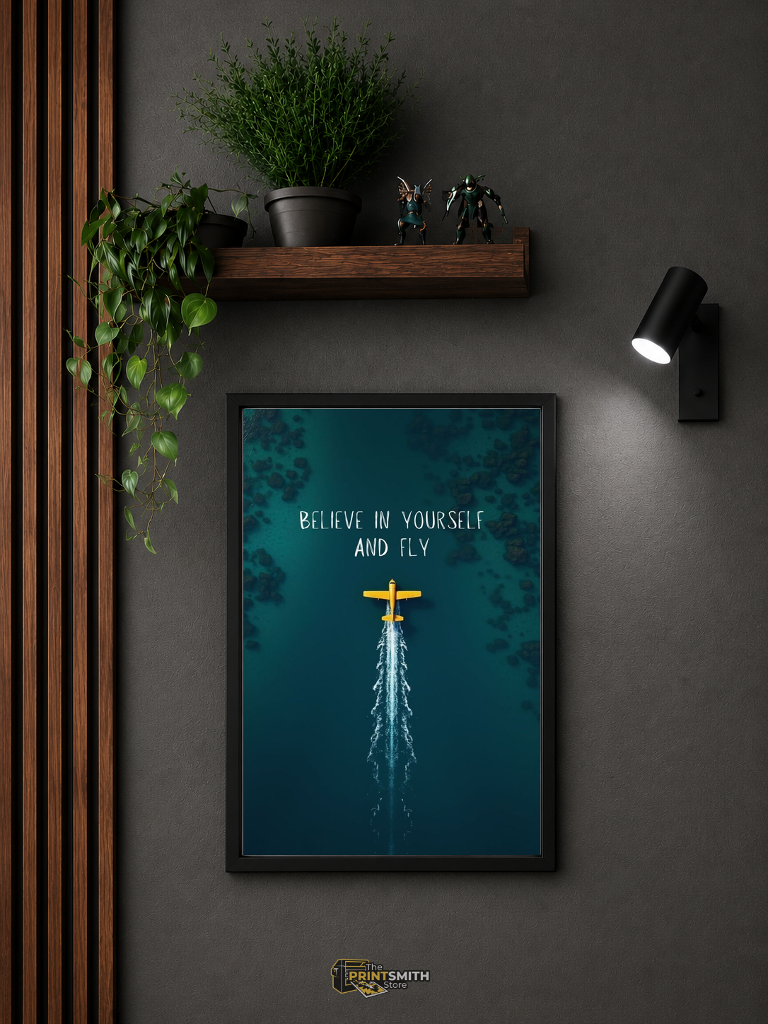 Believe In Yourself And Fly Aerial Frame — Framed Print view 3