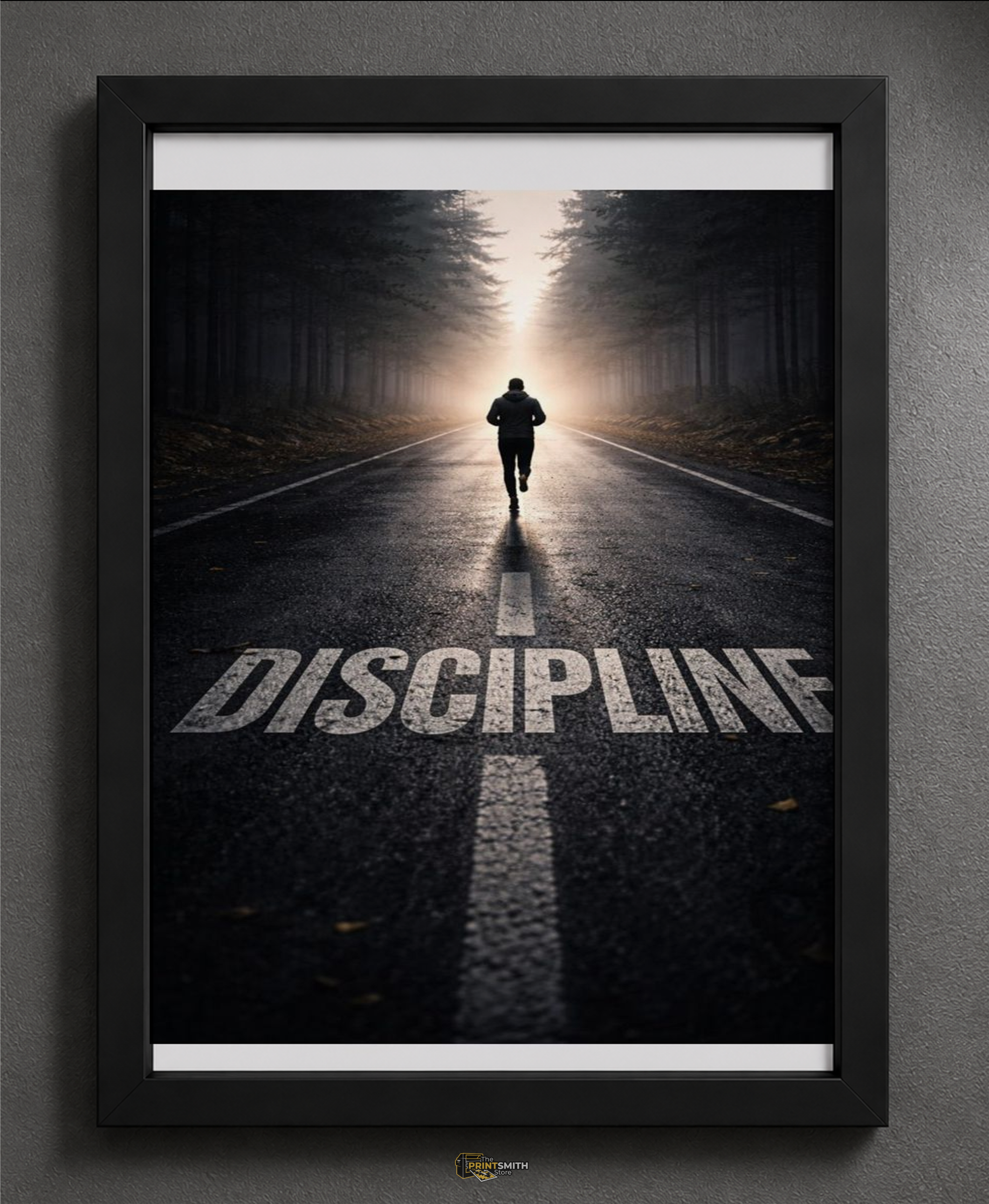 Discipline Road Runner Motivational Frame — Framed Print view 2