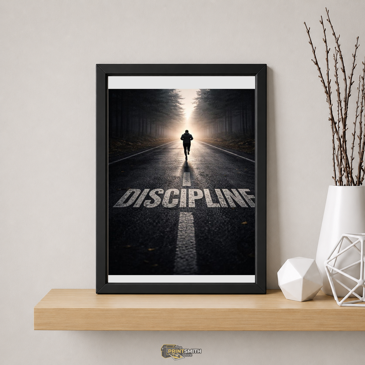 Discipline Road Runner Motivational Frame — Framed Print view 5