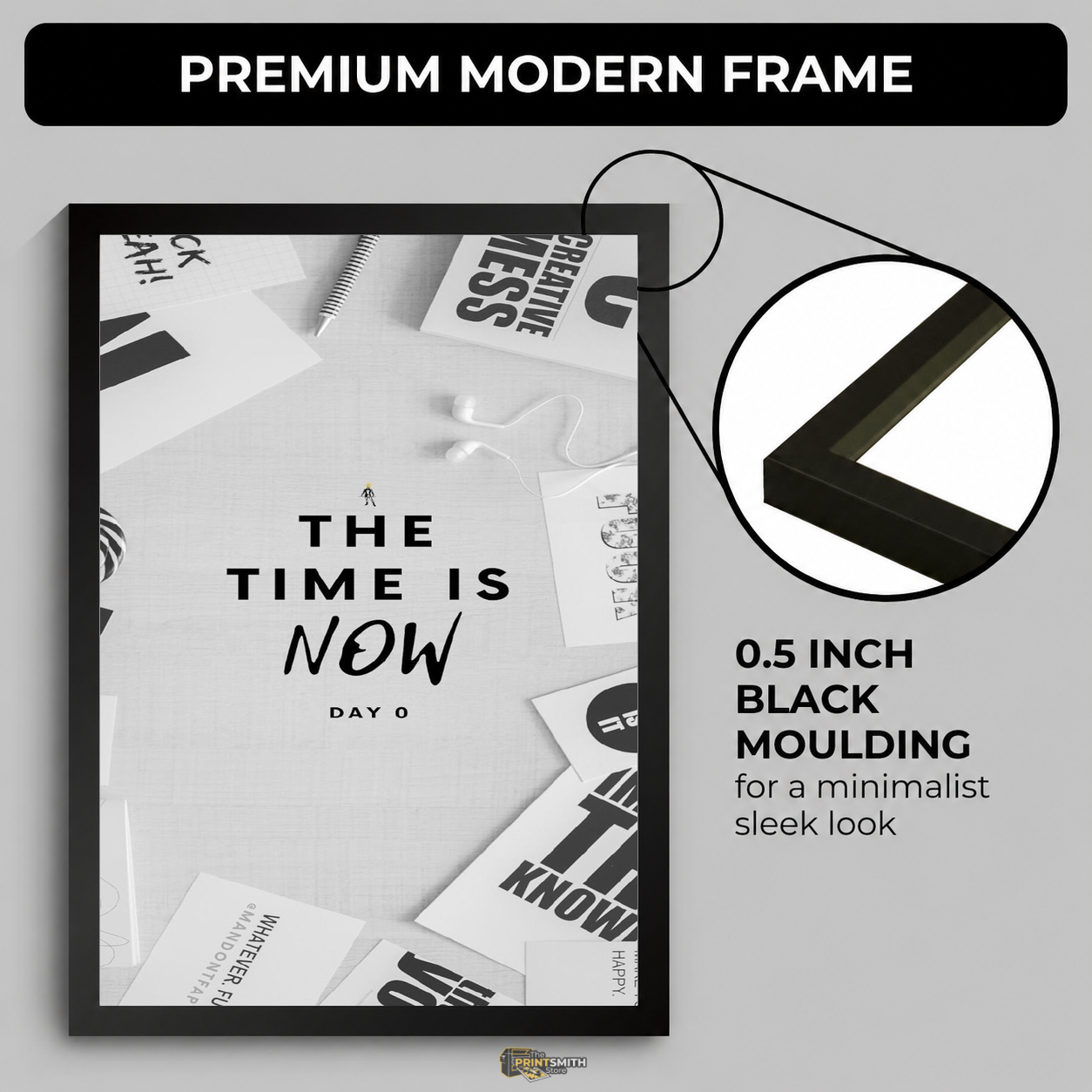 The Time Is Now Frame — Framed Print view 4