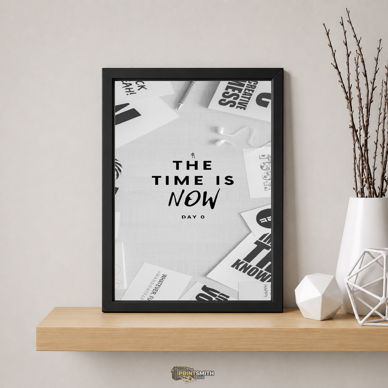 The Time Is Now Frame — Framed Print view 5