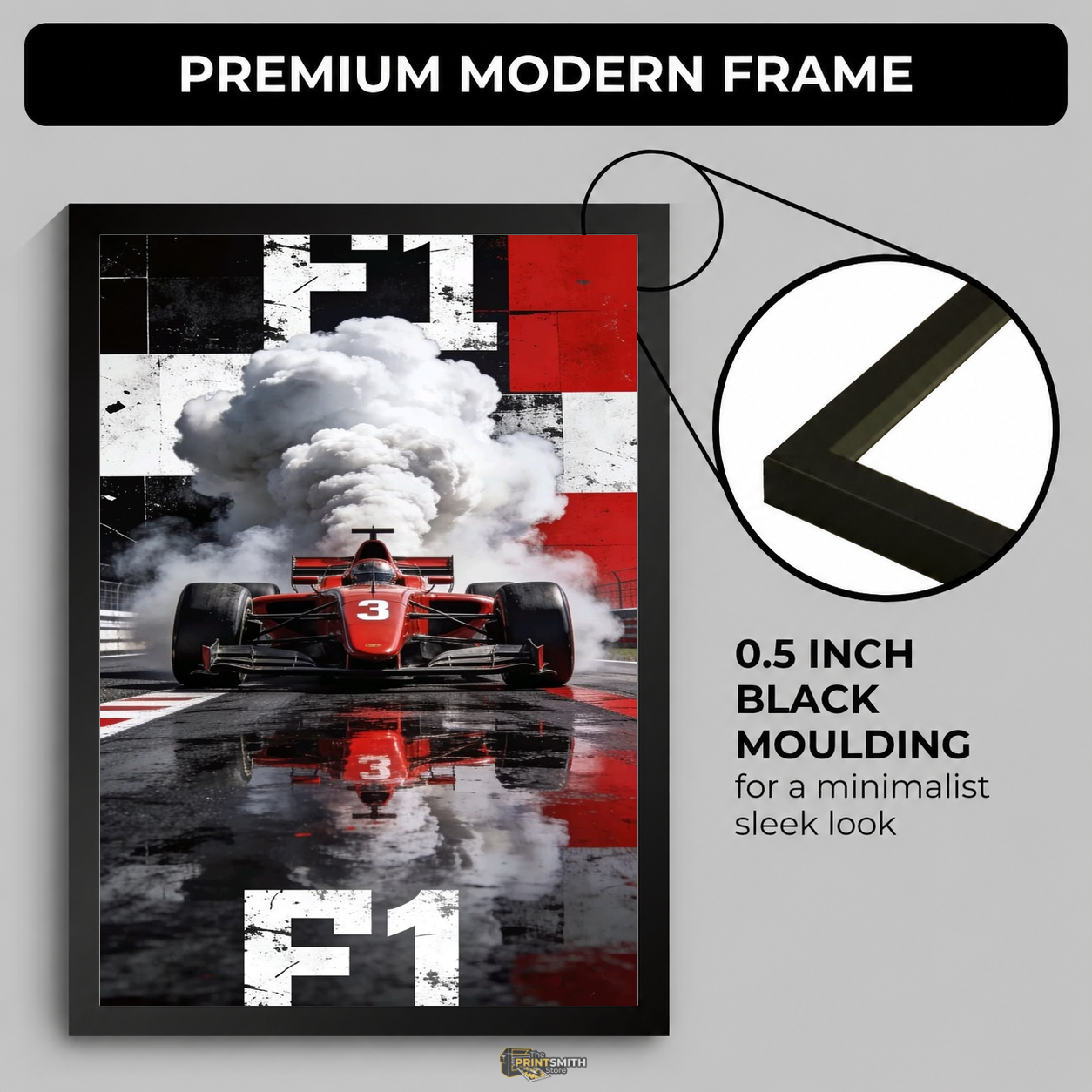 F1 Speed Demon Racing Frame — Framed Print view 4