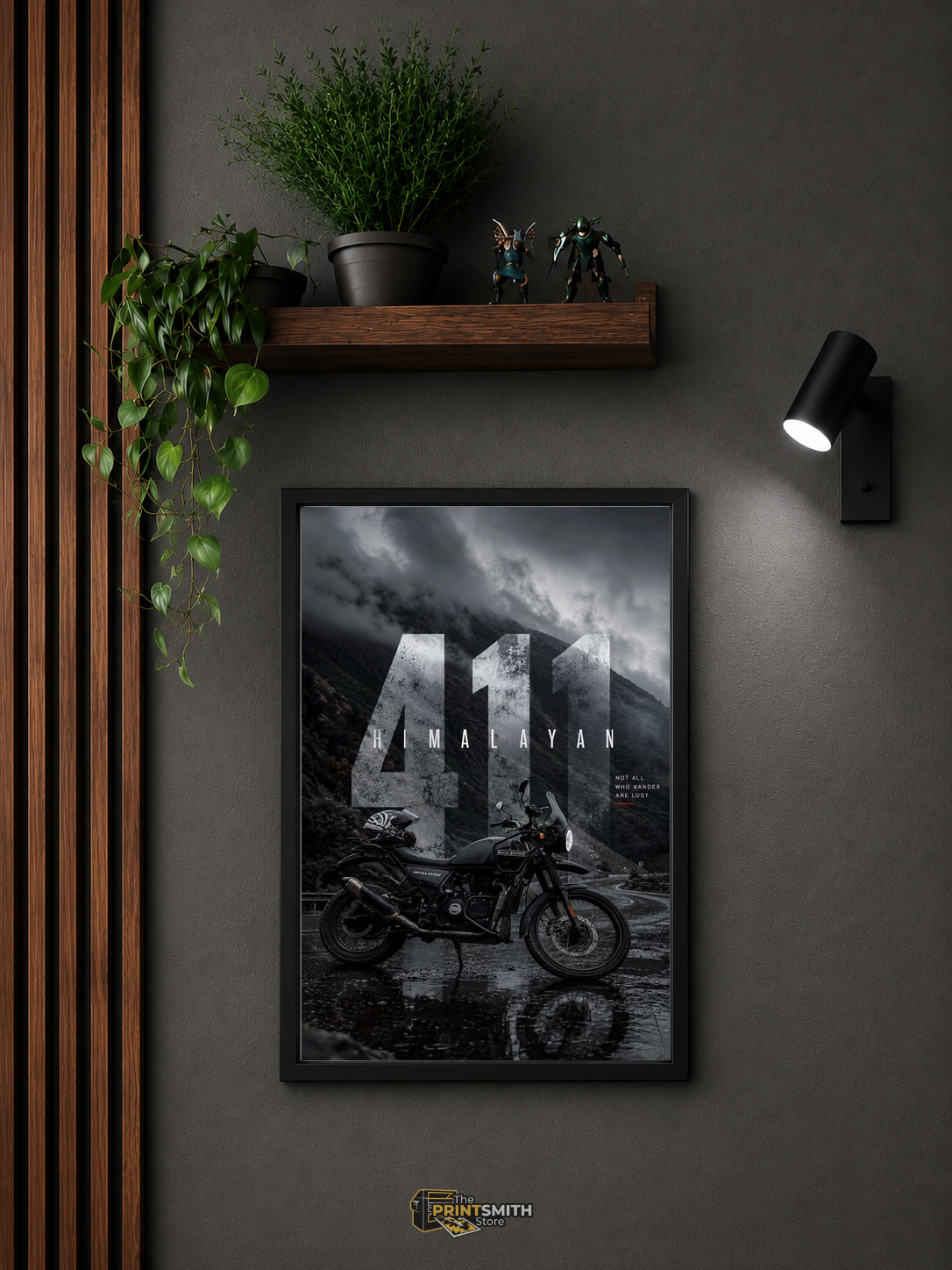 411 Himalayan Motorcycle Adventure Frame — Framed Print view 3