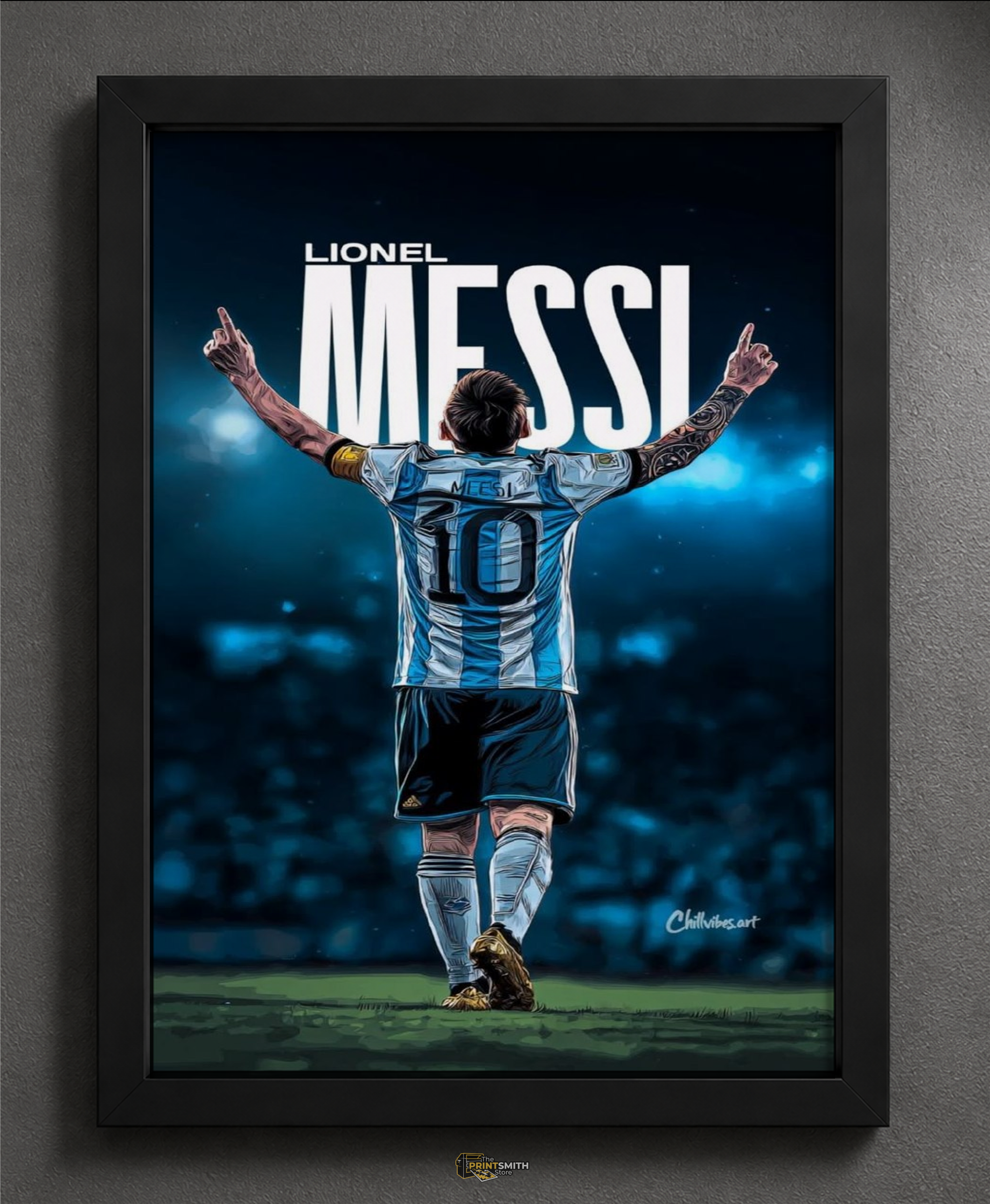 Lionel Messi T-Shirt — Framed Print view 2