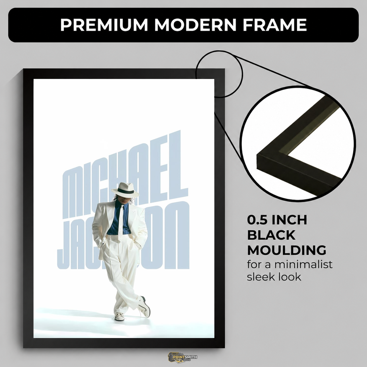 Michael Jackson T-Shirt — Framed Print view 4