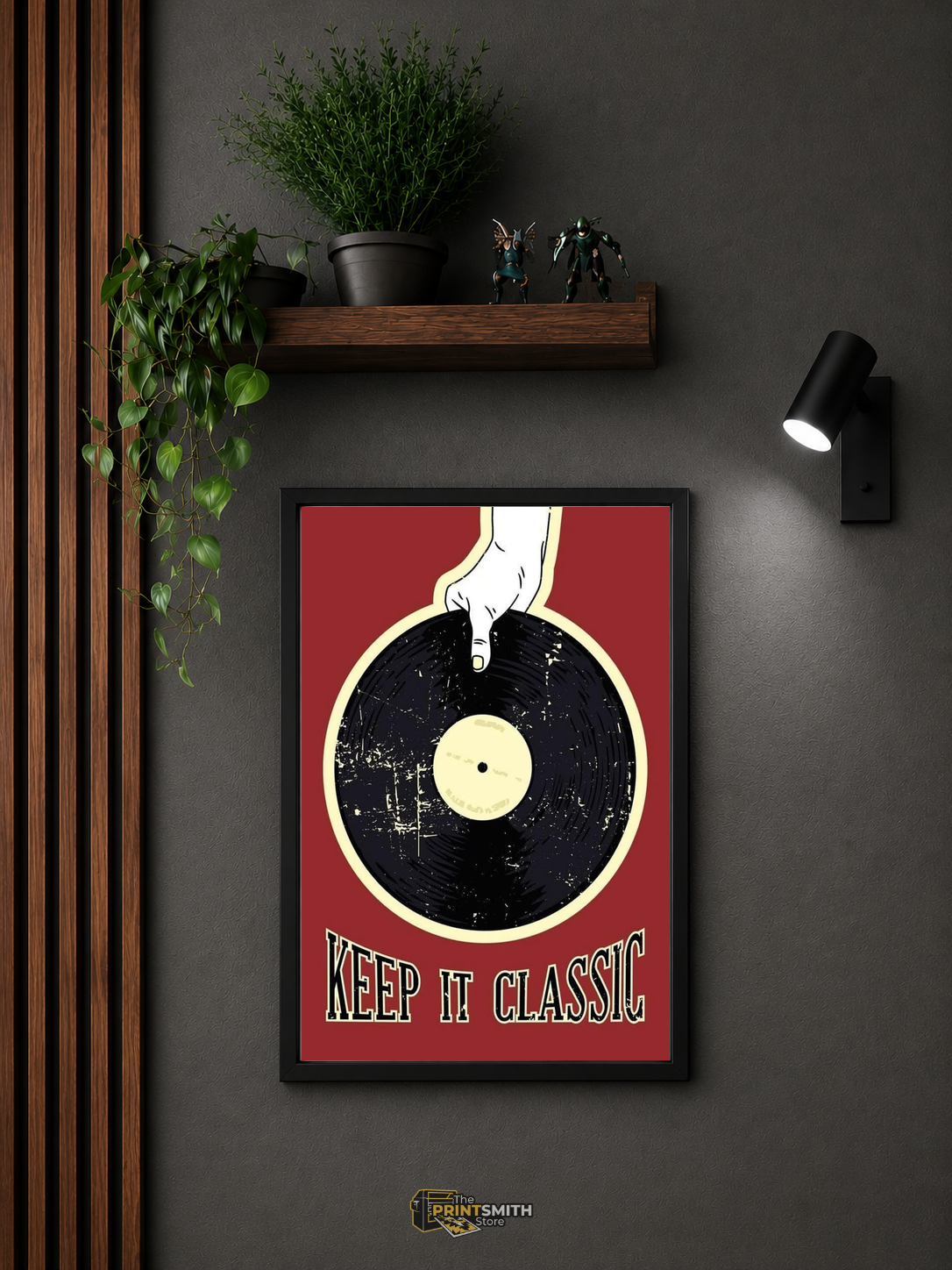 Keep It Classic Vinyl Record Frame — Framed Print view 3